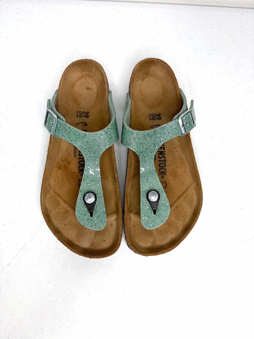 Birkenstock Gizeh Sandals EU 39 Cosmic Sparkle Mineral Beach Coastal Resort